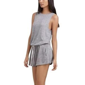 Wilfred Free Aritzia Izabel Sleeveless Scoop Neck Romper in Gray Women's M